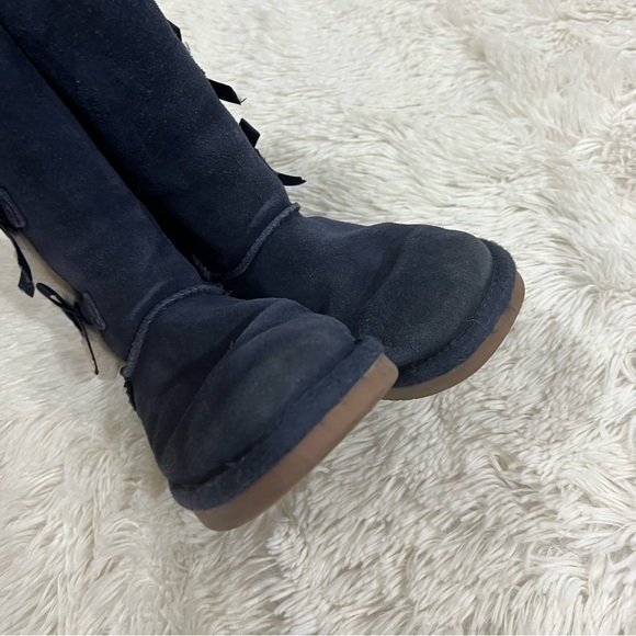 Koolaburra by UGG Victoria Blue Tall Boots EUC Girls Size 1 - Picture 2 of 8
